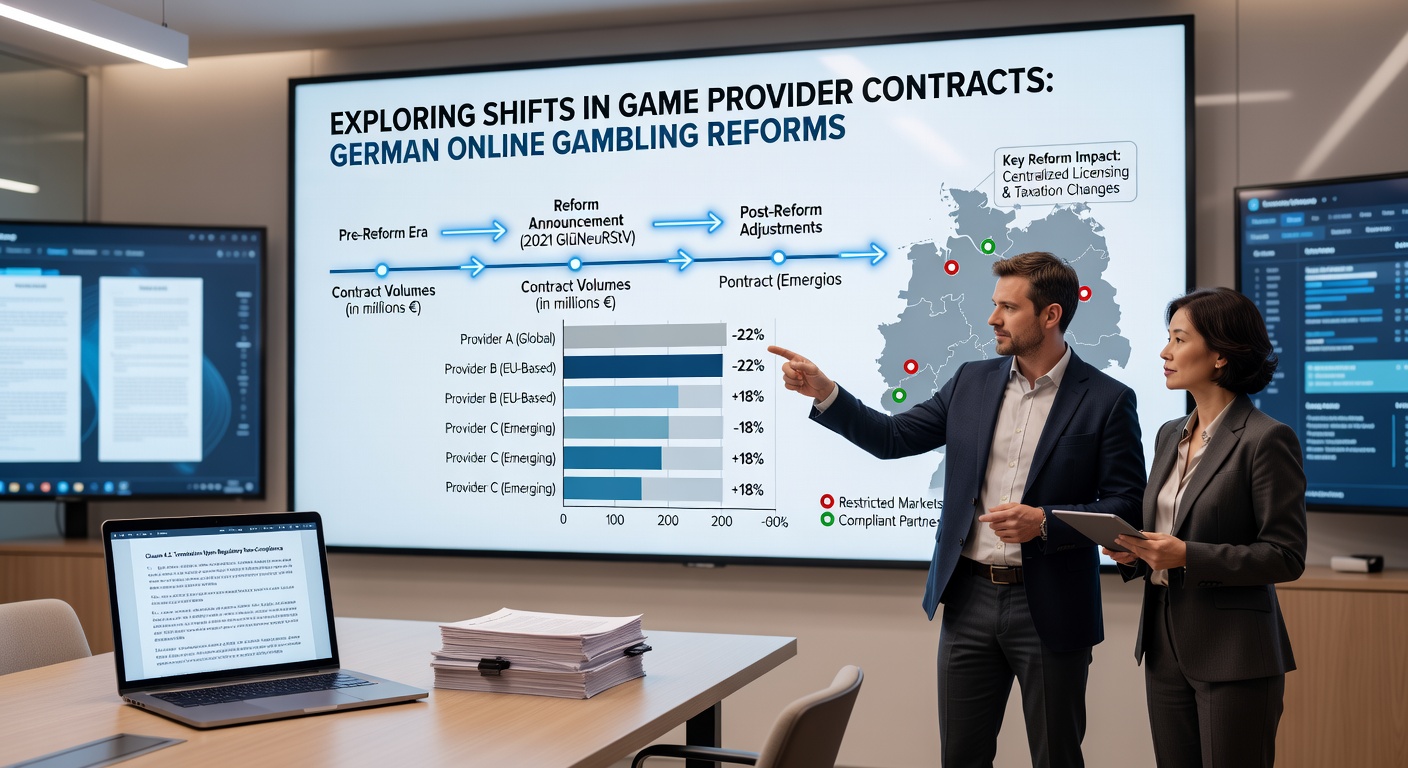 Darstellung der Vertragsschichten zwischen Spieleanbietern und regulierten deutschen Plattformen nach den Reformen