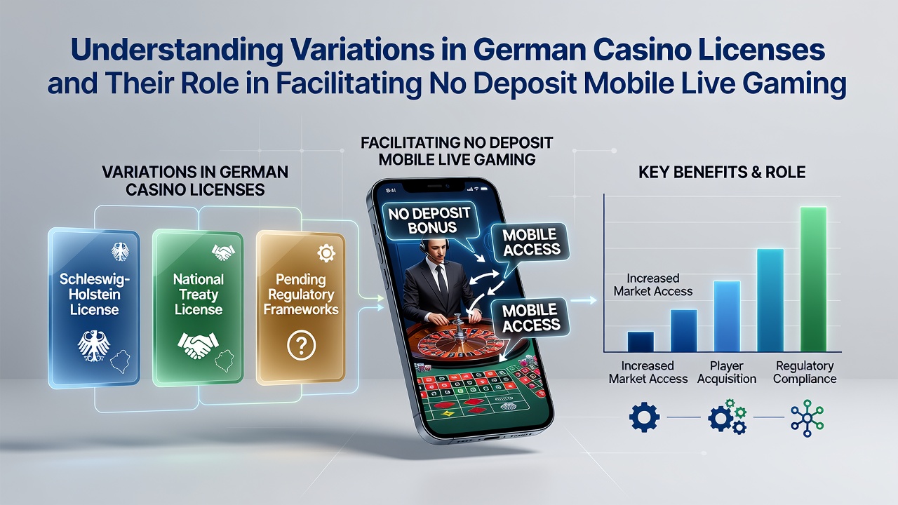 Darstellung verschiedener deutscher Casino-Lizenztypen und deren Einfluss auf mobiles Live-Gaming